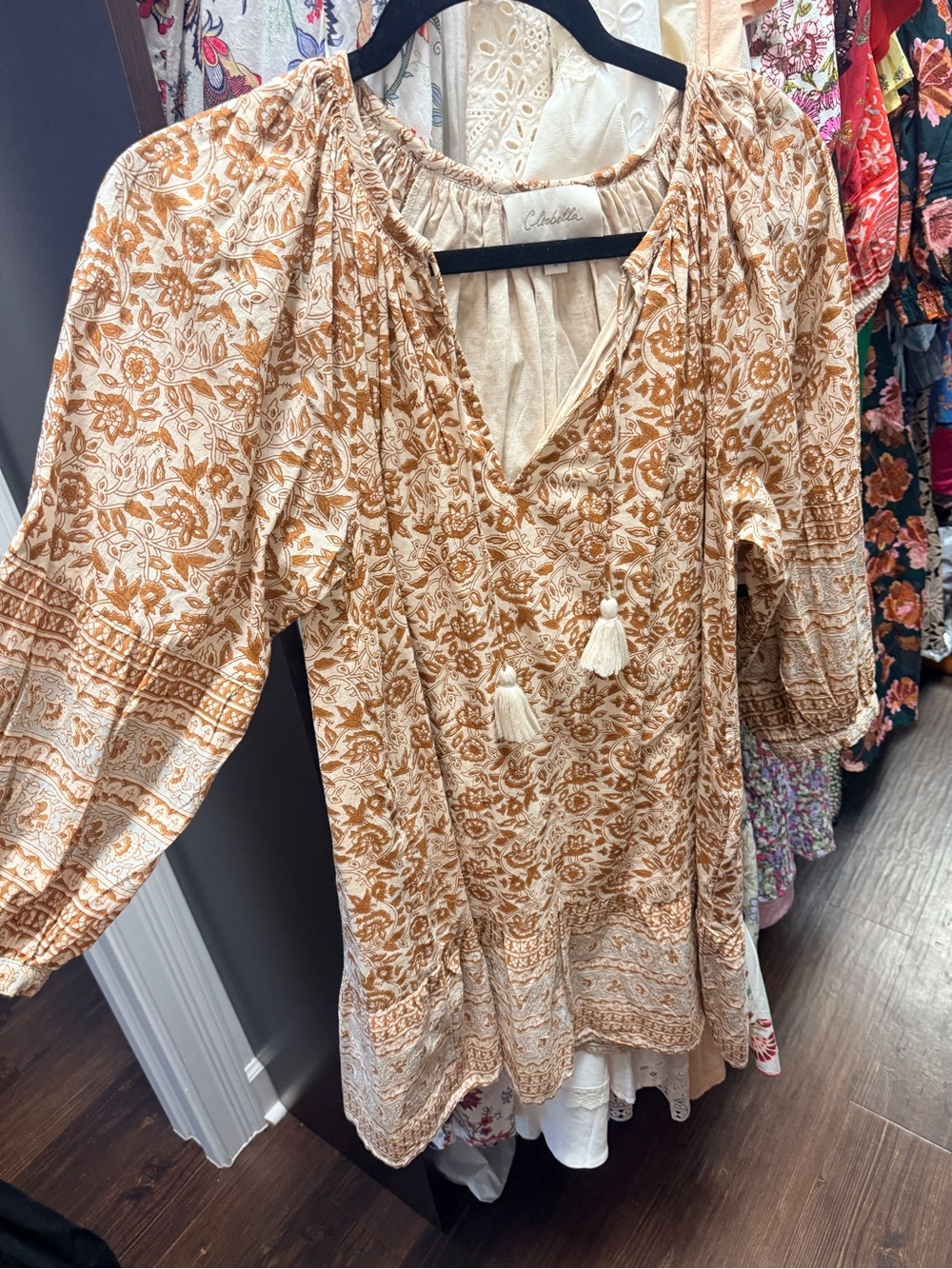 [EUC] $198 CLEOBELLA Rosy Mini Dress. Size Small. Missing belt - Picture 7 of 7